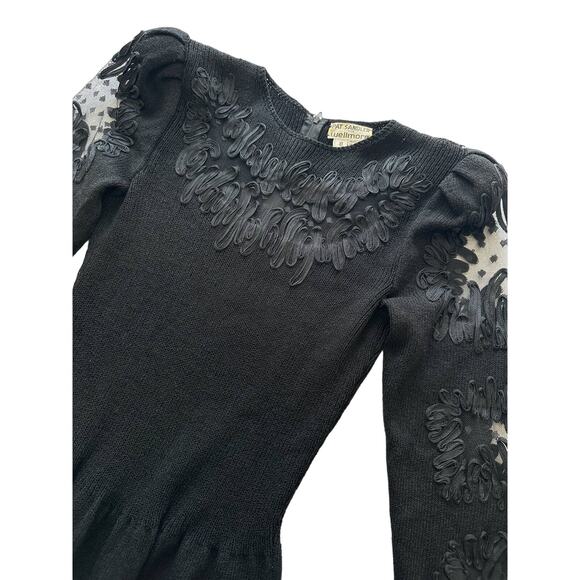 Pat Sandler for Wellmore Black Vintage Dress Size 8 - Picture 3 of 6